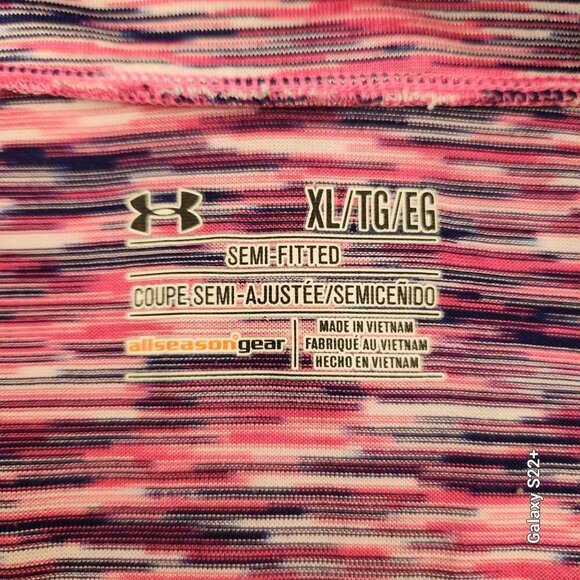 Under Armour Womens 1/2 Zip Pullover XL Semi-Fitted Pink Multicolor AllSeasonGea - Picture 8 of 10